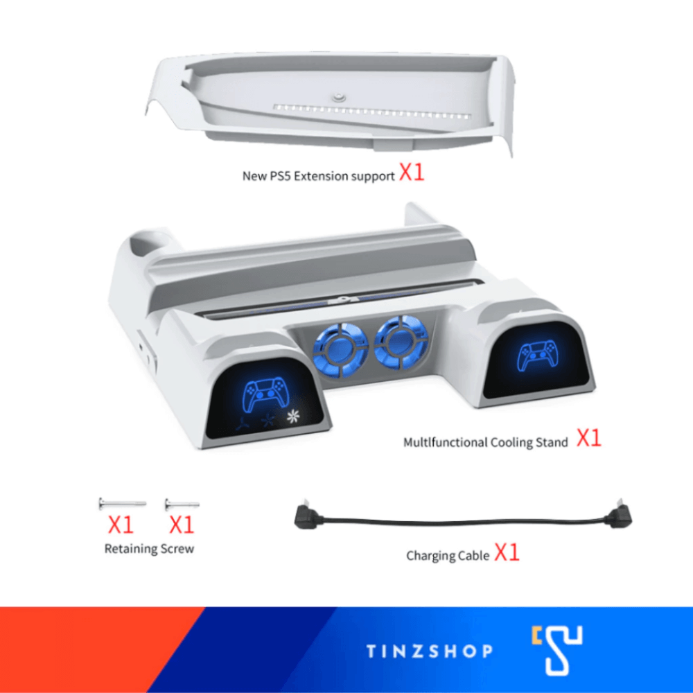 แท่นชาร์จระบายความร้อนอเนกประสงค์ DOBE TP5-3532B สำหรับ PS5 / PS5 SLIM / PS5 PRO